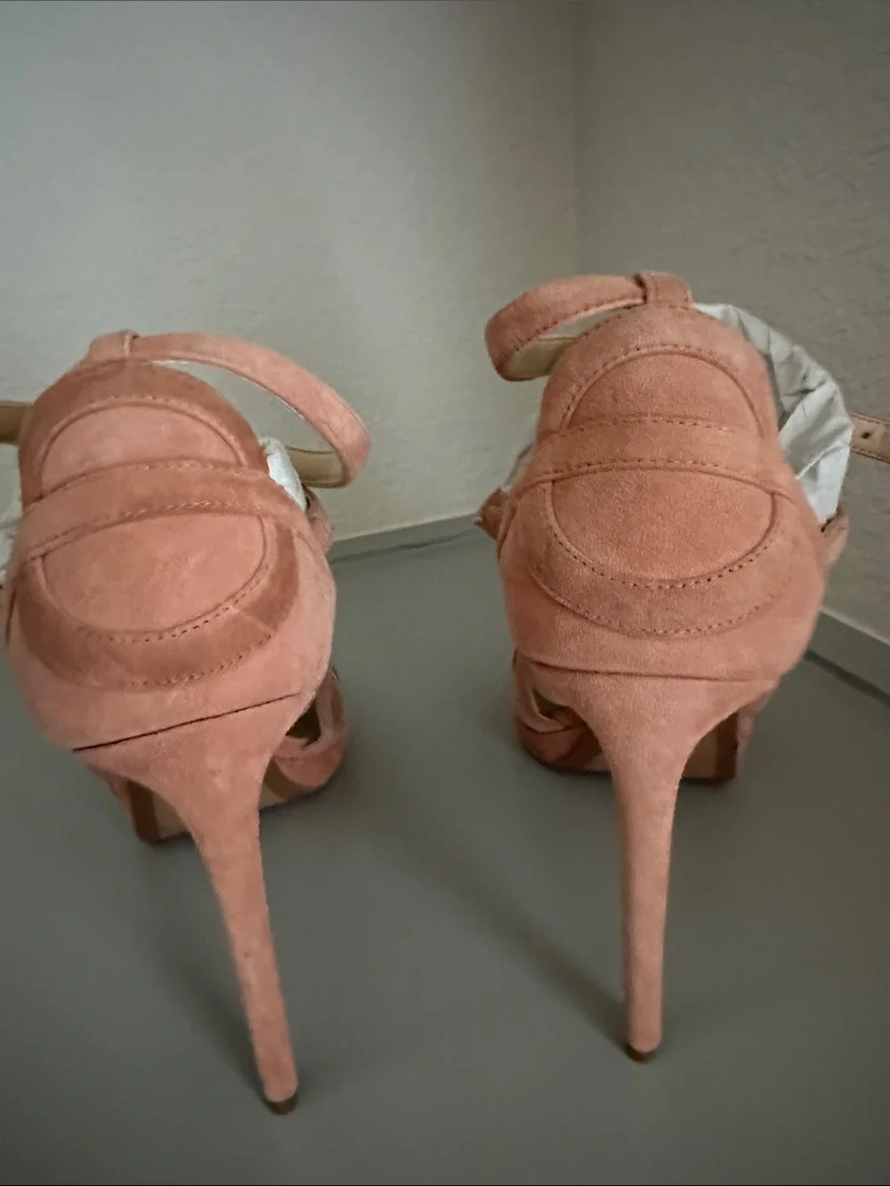 Michael Kors Coral Suede Strappy High Heel Sandal